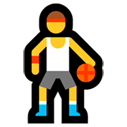 Émoji ⛹️‍♂️ Homme Avec Ballon sur Microsoft Windows 10 April 2018 Update.
