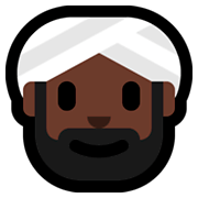 👳🏿 Emoji Person mit Turban: dunkle Hautfarbe Microsoft Windows 10 April 2018 Update.