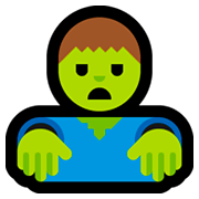 Émoji 🧟‍♂️ Zombie Homme sur Microsoft Windows 10 April 2018 Update.