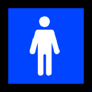 Émoji 🚹 Symbole Toilettes Hommes sur Microsoft Windows 10 April 2018 Update.