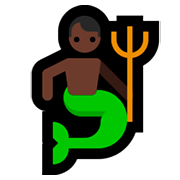 🧜🏿‍♂️ Emoji Sirena Hombre: Tono De Piel Oscuro en Microsoft Windows 10 April 2018 Update.