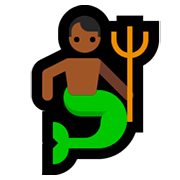 🧜🏾‍♂️ Emoji Sirena Hombre: Tono De Piel Oscuro Medio en Microsoft Windows 10 April 2018 Update.