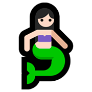 🧜🏻 Emoji Pessoa Sereia: Pele Clara na Microsoft Windows 10 April 2018 Update.