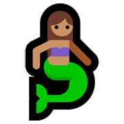 🧜🏽 Emoji Pessoa Sereia: Pele Morena na Microsoft Windows 10 April 2018 Update.