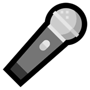 Emoji 🎤 Microfono su Microsoft Windows 10 April 2018 Update.