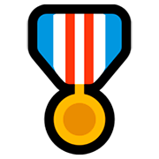 Émoji 🎖️ Médaille Militaire sur Microsoft Windows 10 April 2018 Update.