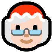Emoji 🤶🏻 Mamma Natale: Carnagione Chiara su Microsoft Windows 10 April 2018 Update.