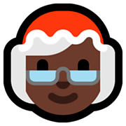 🤶🏿 Emoji Weihnachtsfrau: dunkle Hautfarbe Microsoft Windows 10 April 2018 Update.
