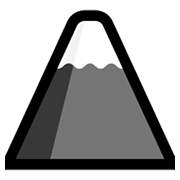 Émoji 🗻 Mont Fuji sur Microsoft Windows 10 April 2018 Update.