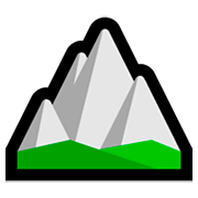 Émoji ⛰️ Montagne sur Microsoft Windows 10 April 2018 Update.