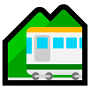 🚞 Emoji Ferrocarril De Montaña en Microsoft Windows 10 April 2018 Update.