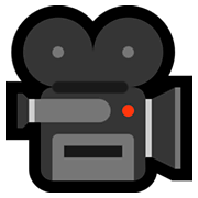 Emoji 🎥 Cinepresa su Microsoft Windows 10 April 2018 Update.