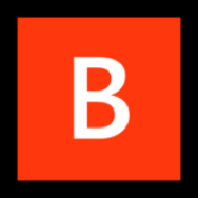 🅱️ Emoji Großbuchstabe B in rotem Quadrat Microsoft Windows 10 April 2018 Update.