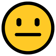 😐 Emoji neutrales Gesicht Microsoft Windows 10 April 2018 Update.