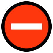 ⛔ Emoji Dirección Prohibida en Microsoft Windows 10 April 2018 Update.