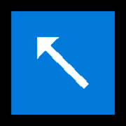Emoji ↖️ Freccia In Alto A Sinistra su Microsoft Windows 10 April 2018 Update.
