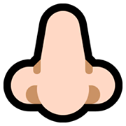 Emoji 👃🏻 Naso: Carnagione Chiara su Microsoft Windows 10 April 2018 Update.
