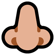 👃🏼 Emoji Nariz: Tono De Piel Claro Medio en Microsoft Windows 10 April 2018 Update.