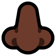 👃🏿 Emoji Nariz: Tono De Piel Oscuro en Microsoft Windows 10 April 2018 Update.