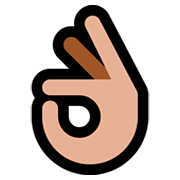 👌🏼 Emoji OK-Zeichen: mittelhelle Hautfarbe Microsoft Windows 10 April 2018 Update.