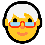 Emoji 🧓 Adulto Anziano su Microsoft Windows 10 April 2018 Update.