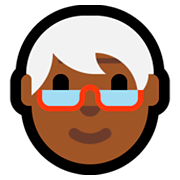 🧓🏾 Emoji älterer Erwachsener: mitteldunkle Hautfarbe Microsoft Windows 10 April 2018 Update.