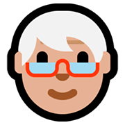 Emoji 🧓🏼 Adulto Anziano: Carnagione Abbastanza Chiara su Microsoft Windows 10 April 2018 Update.