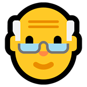 Emoji 👴 Uomo Anziano su Microsoft Windows 10 April 2018 Update.