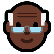 👴🏿 Emoji älterer Mann: dunkle Hautfarbe Microsoft Windows 10 April 2018 Update.