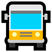 🚍 Emoji Vorderansicht Bus Microsoft Windows 10 April 2018 Update.