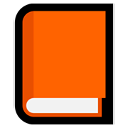 📙 Emoji orangefarbenes Buch Microsoft Windows 10 April 2018 Update.