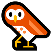 Emoji 🦉 Gufo su Microsoft Windows 10 April 2018 Update.