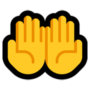 Emoji 🤲 Mani Unite In Alto su Microsoft Windows 10 April 2018 Update.