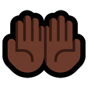🤲🏿 Emoji Handflächen nach oben: dunkle Hautfarbe Microsoft Windows 10 April 2018 Update.