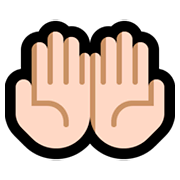 Emoji 🤲🏻 Mani Unite In Alto: Carnagione Chiara su Microsoft Windows 10 April 2018 Update.