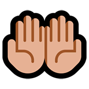 🤲🏼 Emoji Handflächen nach oben: mittelhelle Hautfarbe Microsoft Windows 10 April 2018 Update.