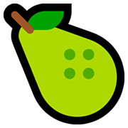 Emoji 🍐 Pera su Microsoft Windows 10 April 2018 Update.