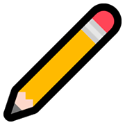 Émoji ✏️ Crayon sur Microsoft Windows 10 April 2018 Update.