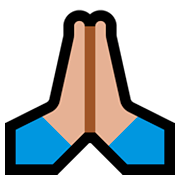 🙏🏼 Emoji betende Hände: mittelhelle Hautfarbe Microsoft Windows 10 April 2018 Update.