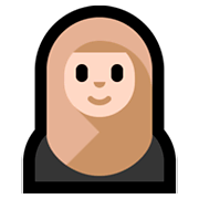 🧕🏻 Emoji Mulher Com Véu: Pele Clara na Microsoft Windows 10 April 2018 Update.