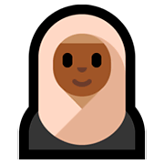 🧕🏾 Emoji Frau mit Kopftuch: mitteldunkle Hautfarbe Microsoft Windows 10 April 2018 Update.