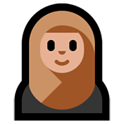 Emoji 🧕🏼 Donna Con Velo: Carnagione Abbastanza Chiara su Microsoft Windows 10 April 2018 Update.