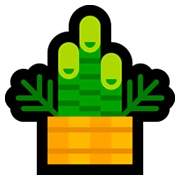 Emoji 🎍 Bambù Decorato su Microsoft Windows 10 April 2018 Update.