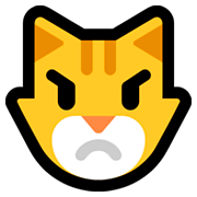 Emoji 😾 Gatto Imbronciato su Microsoft Windows 10 April 2018 Update.