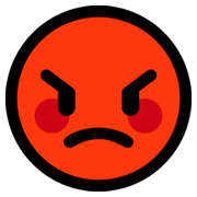 😡 Emoji schmollendes Gesicht Microsoft Windows 10 April 2018 Update.