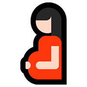 Emoji 🤰🏻 Donna Incinta: Carnagione Chiara su Microsoft Windows 10 April 2018 Update.