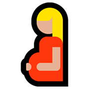 🤰🏼 Emoji Mujer Embarazada: Tono De Piel Claro Medio en Microsoft Windows 10 April 2018 Update.