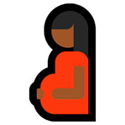 🤰🏾 Emoji schwangere Frau: mitteldunkle Hautfarbe Microsoft Windows 10 April 2018 Update.