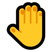 🤚 Emoji erhobene Hand von hinten Microsoft Windows 10 April 2018 Update.