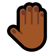 🤚🏾 Emoji erhobene Hand von hinten: mitteldunkle Hautfarbe Microsoft Windows 10 April 2018 Update.